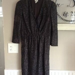 HOSS Black Sequin Dress